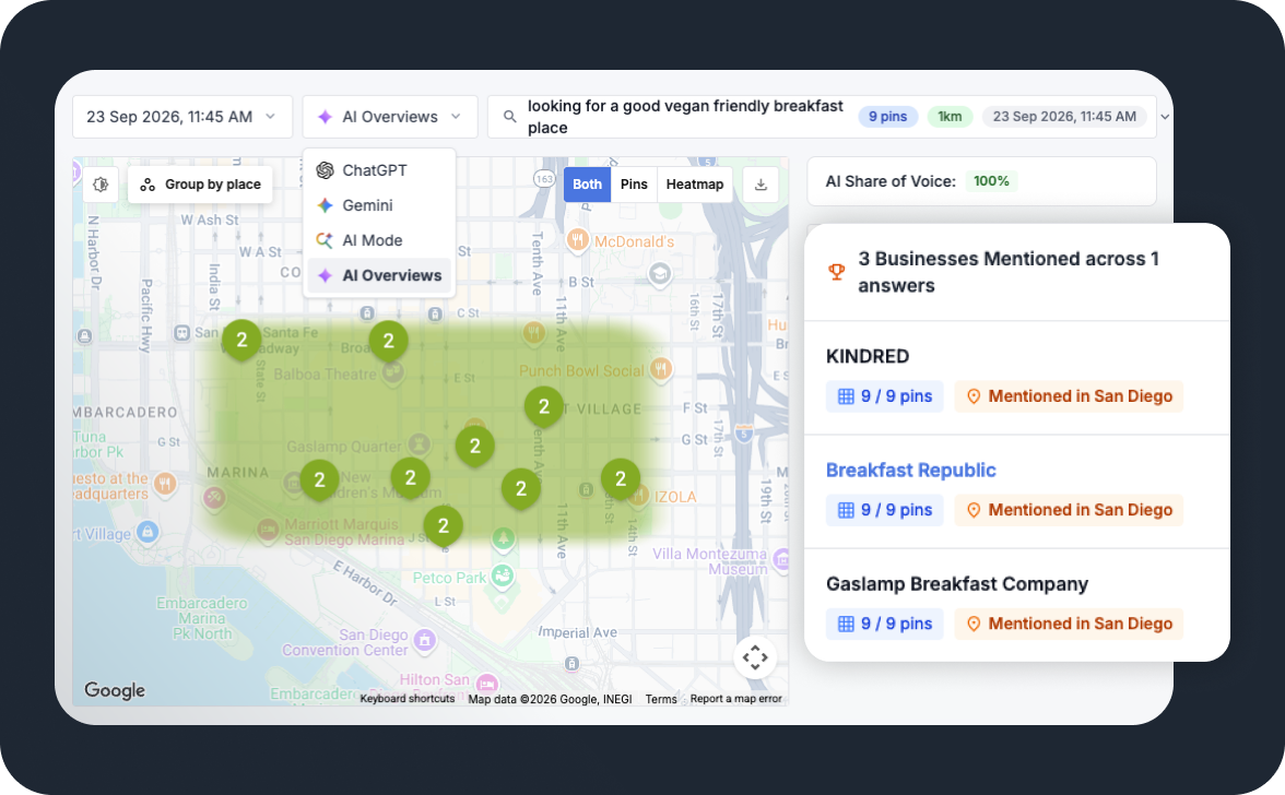 See how your business ranks in AI search answers