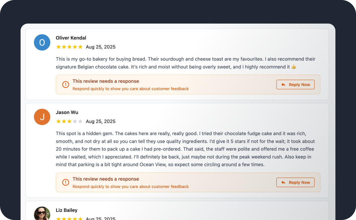 Monitor all your customer reviews