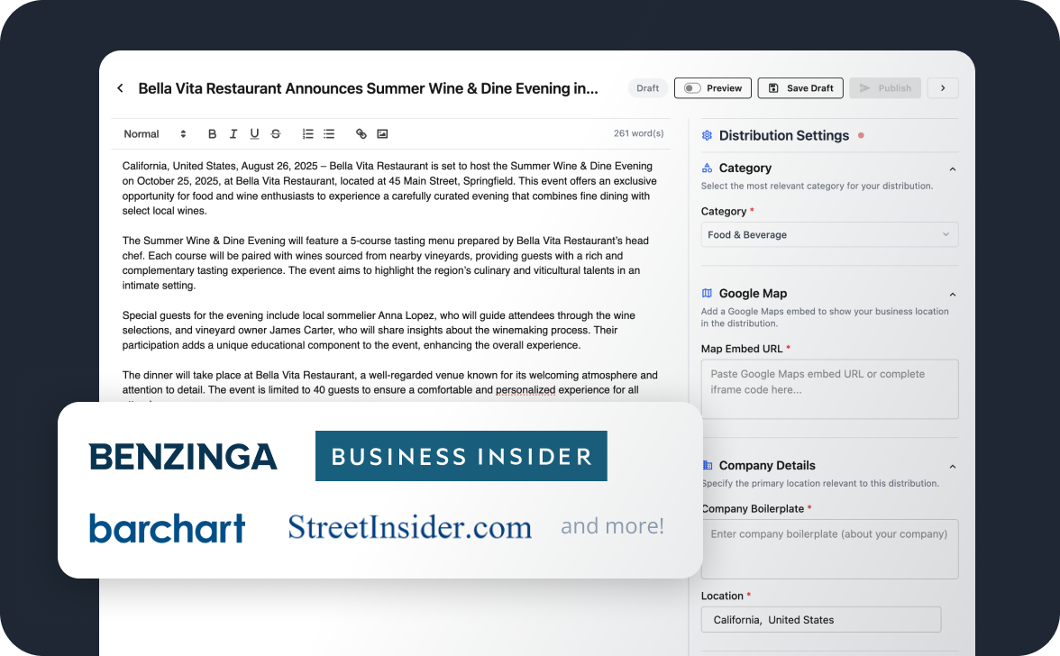 Distribute your NAP to 500+ media outlets