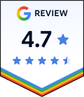 Google review rating 4.7 out of 5