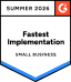 G2 Fastest Implementation Small Business Summer 2026